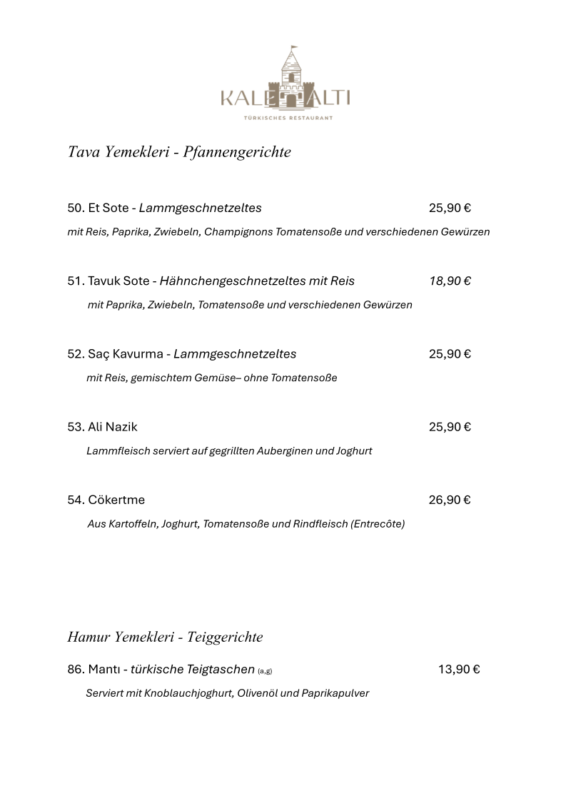 Menu Restaurant Kale Alti-10