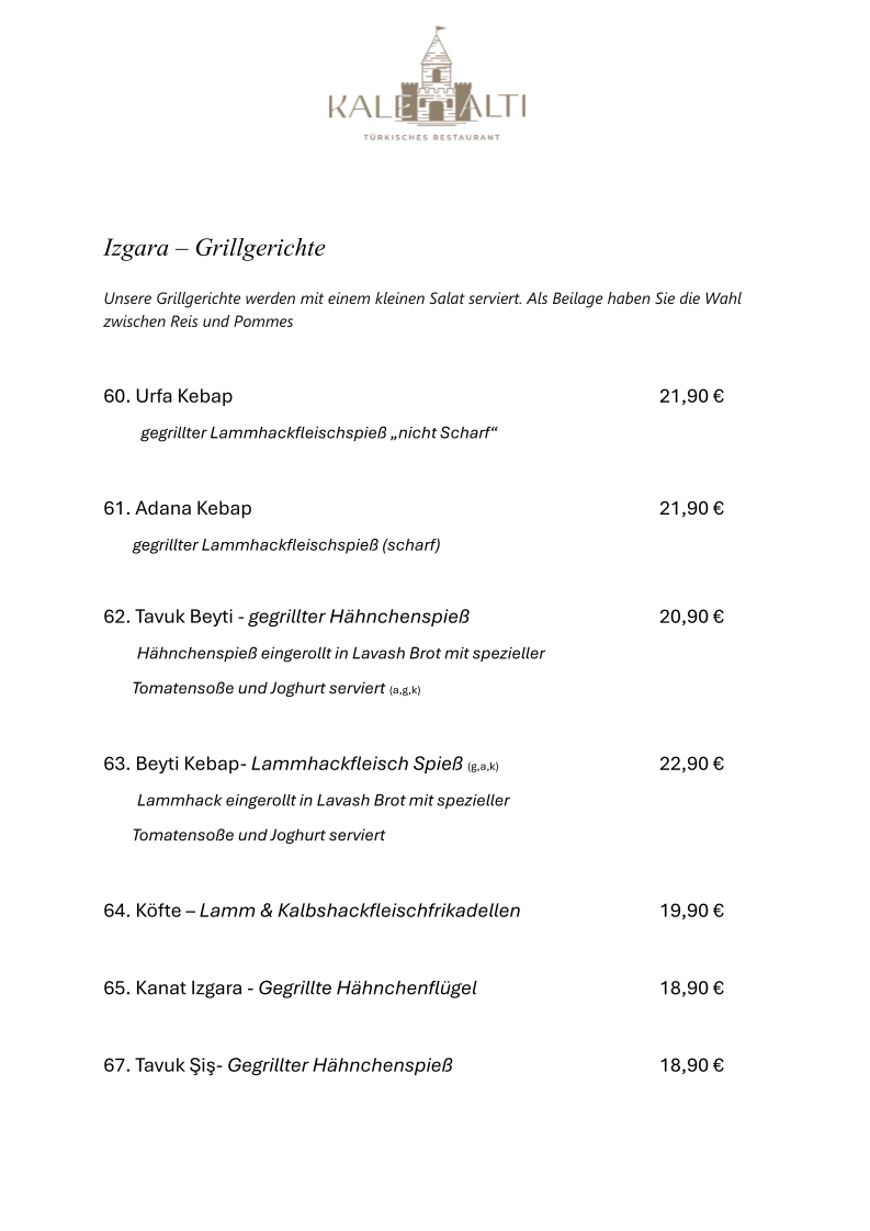 Menu Restaurant Kale Alti-7