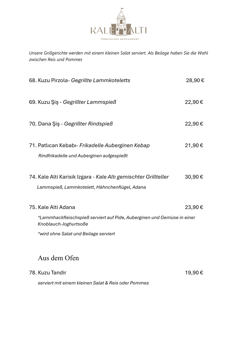 Menu Restaurant Kale Alti-9